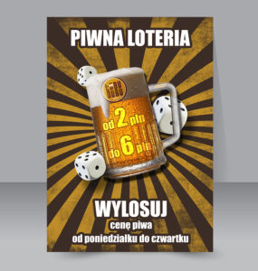 plakat wizualizacja piwna loteria